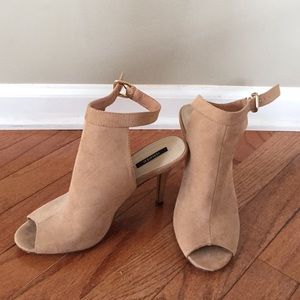Forever 21 peep toe booties